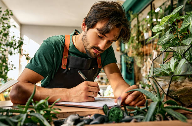 istock Inventory at floristic shop. 1911784706