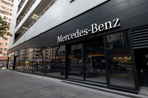 Hong Kong - January 6, 2024 : Mercedes-Benz Showroom and Service Centre in Hung Hom, Kowloon, Hong Kong.