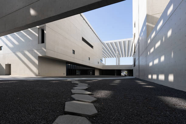 istock Modern architecture with undecorated walls 1911884280