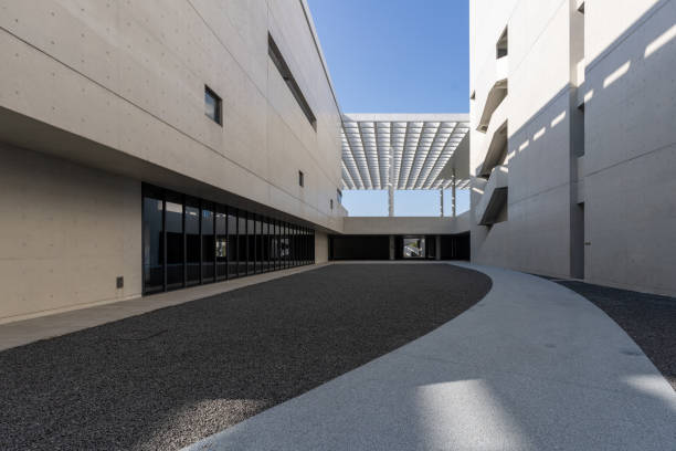 istock Modern architecture with undecorated walls 1911884282