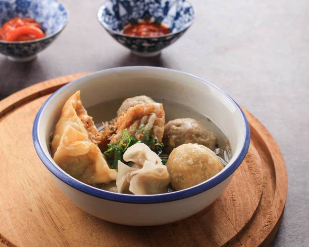 istock Bakso Malang is Meatball Typically from Malang, East Java Indonesia. Usually Served with Various Side Dish like Bakwan, Bakso Goreng, Tofu 1911907633
