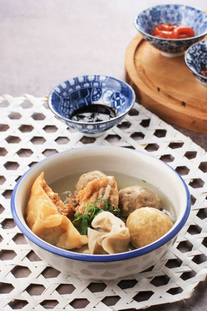 istock Bakso Malang is Meatball Typically from Malang, East Java Indonesia. Usually Served with Various Side Dish like Bakwan, Bakso Goreng, Tofu 1911907640