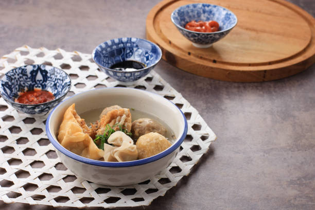 istock Bakso Malang is Meatball Typically from Malang, East Java Indonesia. Usually Served with Various Side Dish like Bakwan, Bakso Goreng, Tofu 1911908673