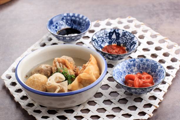 istock Bakso Malang is Meatball Typically from Malang, East Java Indonesia. Usually Served with Various Side Dish like Bakwan, Bakso Goreng, Tofu 1911908675