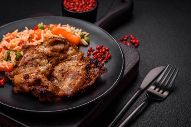 istock Delicious fresh crispy chicken grilled with salt, spices and herbs 1911948450