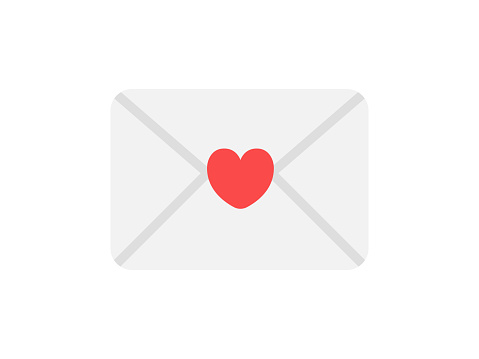 Illustration of a love letter icon.