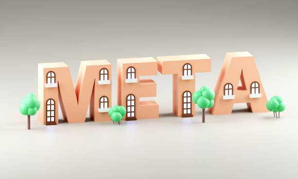 istock 3d rendered sign Meta on grey podium, soft light, smooth background, 3d rendering 1911984808