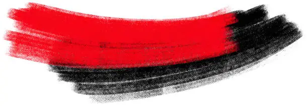 Vector illustration of black in red paint  splashing