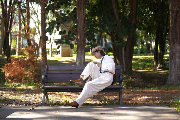A girl playing on a chair