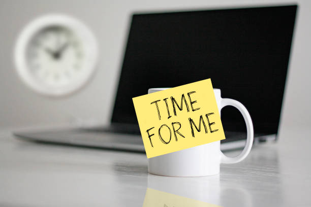 istock Time for me is shown using the text on the coffee cup 1912123537