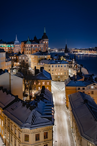 Sodermalm district area in central Stockholm Sweden