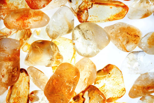 Set gemstones crystal minerals for relaxation and meditation. Energy healing minerals. Witchcraft, Crystal Ritual, Relaxing Chakra, aura readings. Flat lay, top view