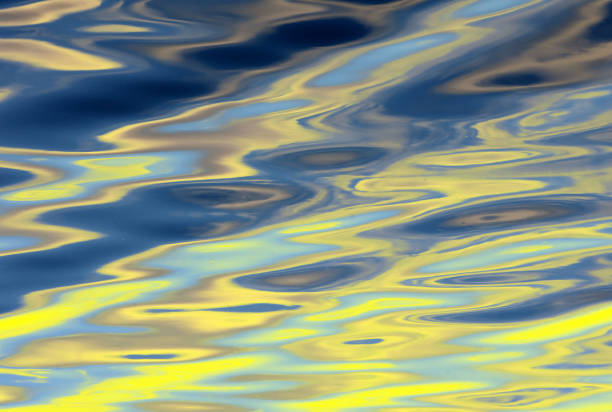 istock Abstract wave blue yellow color, pure natural swirl pattern texture. Ecology. 1912246979