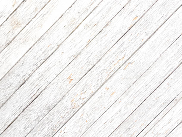 istock Diagonal white planks wood. Boards texture background 1912249586