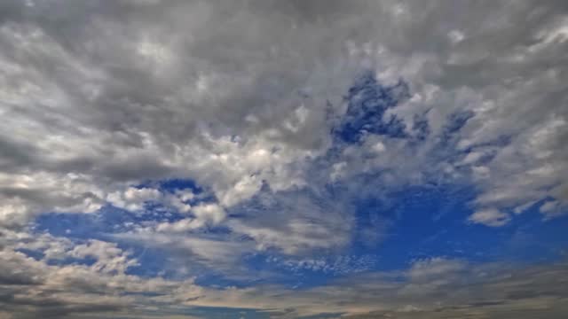 fast timelapse of pretty large overcast clouds for forecast