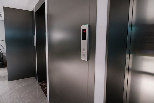Brand new elevator door