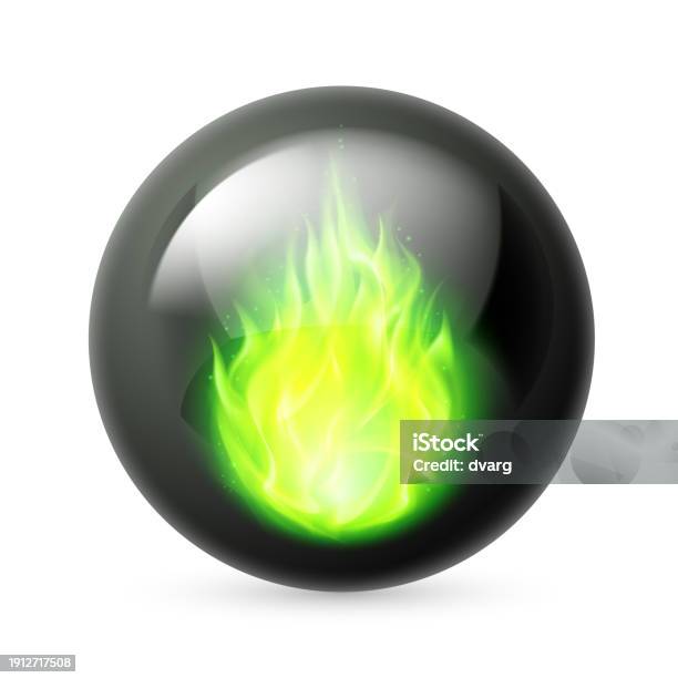 Sphere Fire Pattern Sphere With Fire Flames Stock Illustration - Download Image Now ...