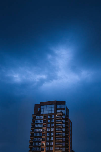 Modern building, sky reflecting in the building
