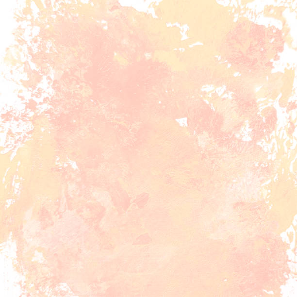 istock Delicate peach background with pink, white, yellow, color, acrylic, watercolor, banner for design and decoration, romantic 1912872966