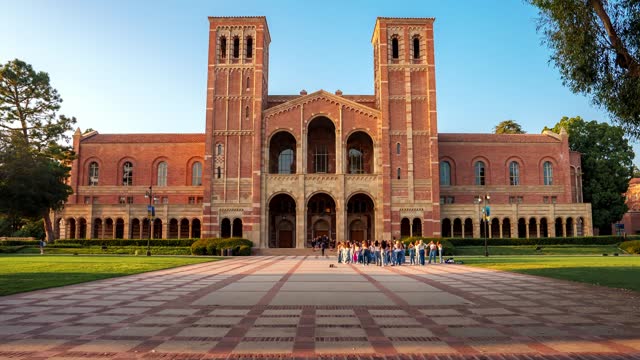 Exterior of Royce Hall building in the campus of UCLA.