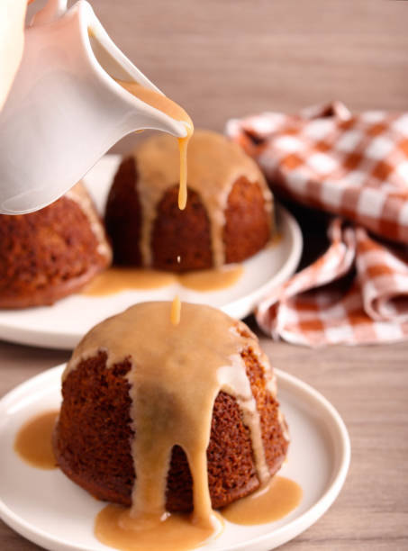 Sticky toffee pudding with caramel sauce