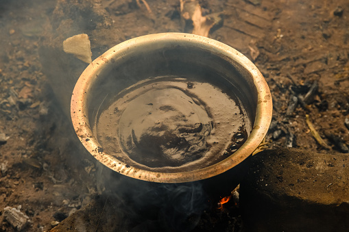 Preparing coffee in Chagga tribe near Moshi town