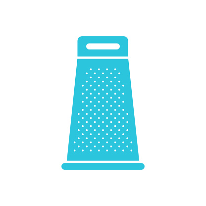 Hand grater icon sign, symbol. Flat design. Blue icon on white background. From blue icon set.