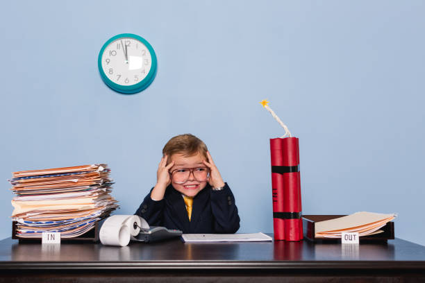 istock Little Tax Man Working against Deadline 1913108339