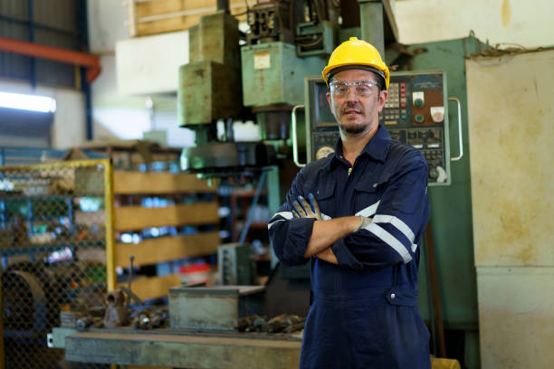 istock Man working in factory. 1913216727