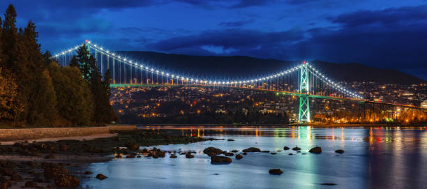 istock Lions Gate Bridge in Stanley Park, Downtown Vancouver, BC, Canada. 1913384081