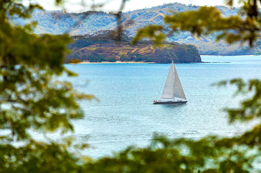sailboat on the water of the Papagayo Peninsula, Costa Rica
