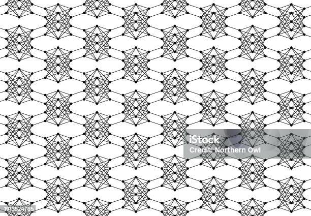 Neutral Network Pattern Neural Network Pattern Stock Illustration - Download Image Now ...