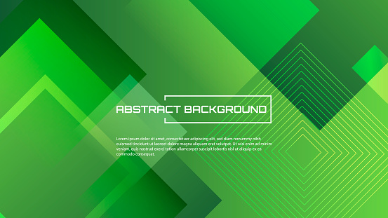 Abstract green gradient geometric background, design for landing page template, cover design, backdrop, banner, wallpaper background, book cover, advertisement and more