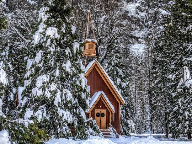 istock Yosemite church in the snow 1913623751