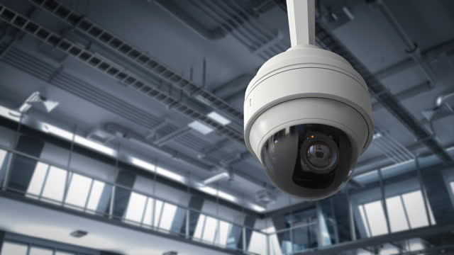 Security camera in factory