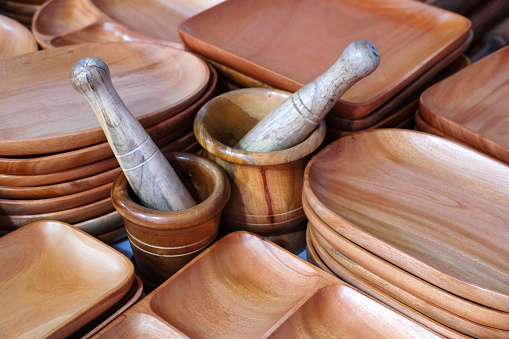 Wooden kitchen utensils, Wooden Kitchen Ware in different shapes.