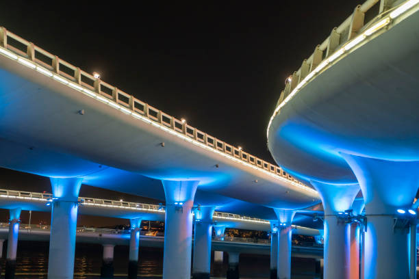 istock The lights of the circular overpass at night 1913936855