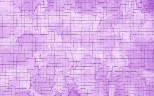 Purple crumpled colored graph paper