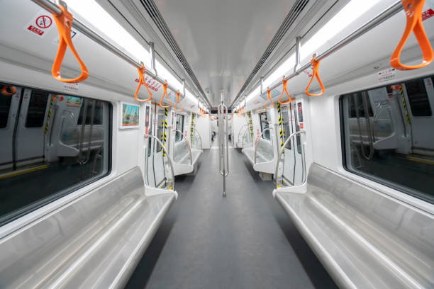 istock Indoor space of subway carriages 1914017352
