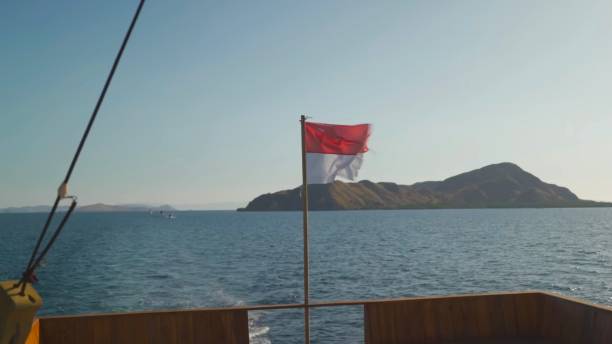 istock the Indonesian flag flies on the ship 1914082174