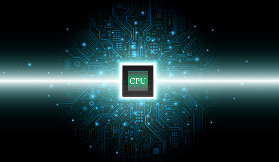 Ccpu Computer Cpu Chip On Motherboard Central Computer Processors Cpu Concept Quantum ...