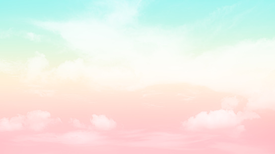 Sky Pastel Cloud Pink Blue Background Sunrise Sunset Beautiful Fantasy Orange Bright Light Gradient Morning Dramatic Sun Evening Summer Cloudy Landscape Backdrop Nature Lilac Gradient Wallpaper.