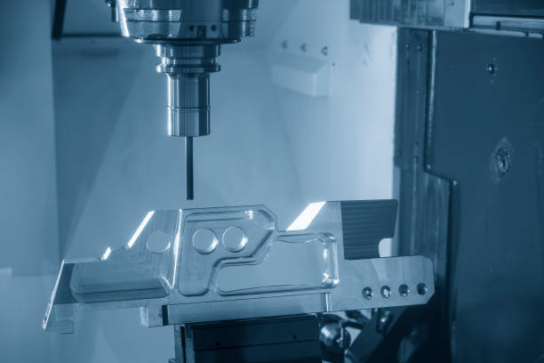 istock The 5-axis machining center cutting aerospace parts with solid ball end mill tool. 1914144062