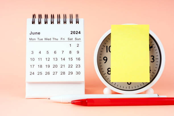 June 2024 desk calendar