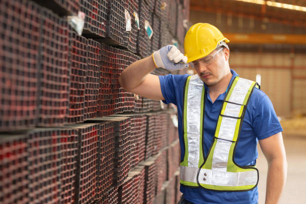 istock Sick Engineer Worker Touch His Forehead with Dizziness Symtom 1914159322