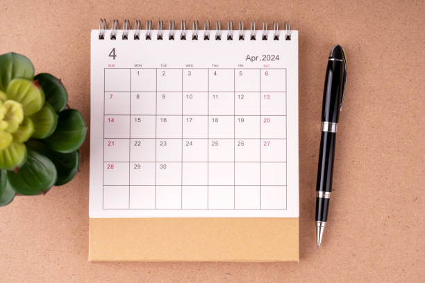 istock April 2024 desk calendar flat lay 1914159855