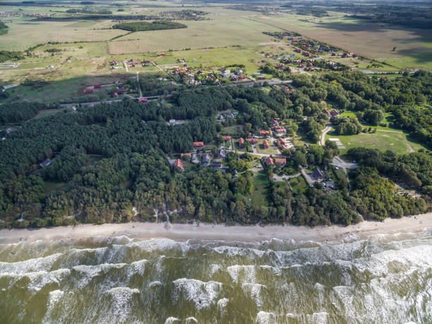 istock Baltic Sea in Lithuania. Karkle Town In Background 1914164512