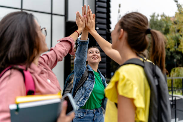istock Celebratory high fives before class 1914170210