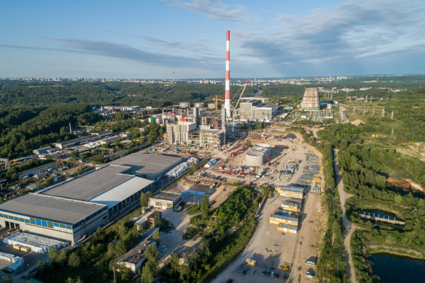 istock Cogeneration Power Plant Construction Area in Vilnius, Lithuania 1914170212