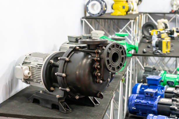 istock plastic centrifugal self priming pump assembly with electric motor for conveying or supply chemical solution or etc. in industrial 1914170216